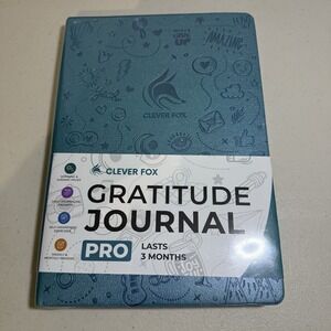 b4 Clever Fox Gratitude Journal Happiness Positivity & Affirmation Daily Teal